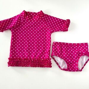 Ruffle Butts 2 Piece Polka Dot Swimsuit size 18-24M